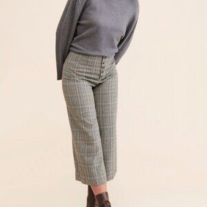 Roma Plaid Chenille Trousers